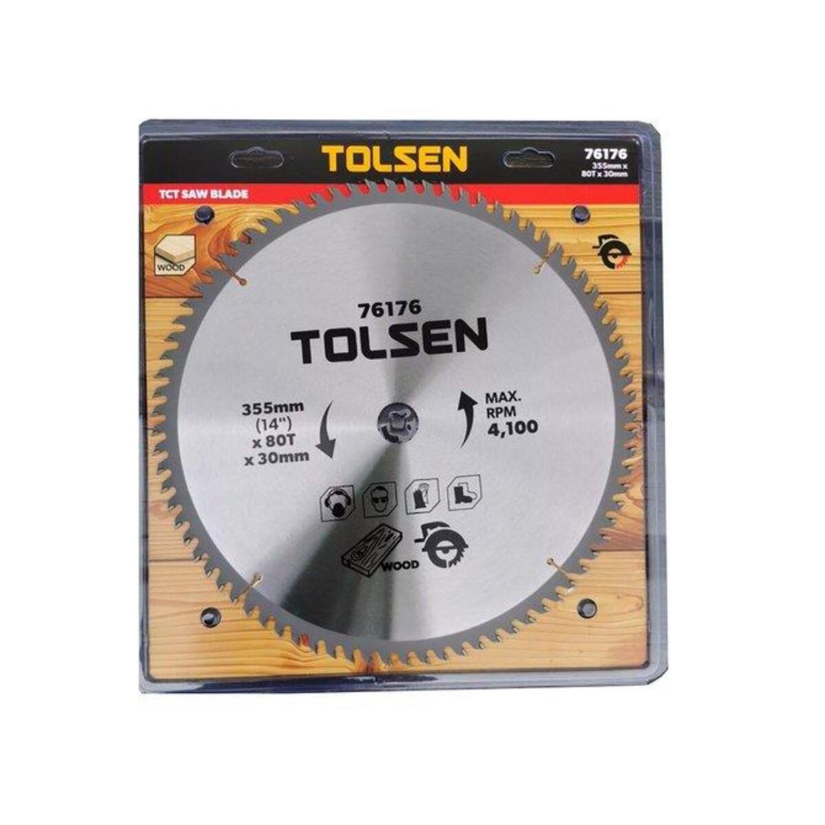 ПИЛА ЛИСТ ЗА ЦИРКУЛАР 355*30*80Т 76176 ТОЛСЕН - Image 2